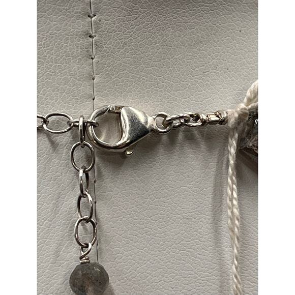 Margo Morrison Geometric Shape Labradorite Gray Swarovski Crystals Limited Ed - Picture 6 of 8